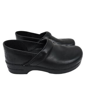 Dankso Clogs Chunky Leather Shoes Black 43 Narrow